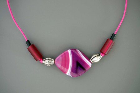 AGATE stripe et caoutchouc sur cuir